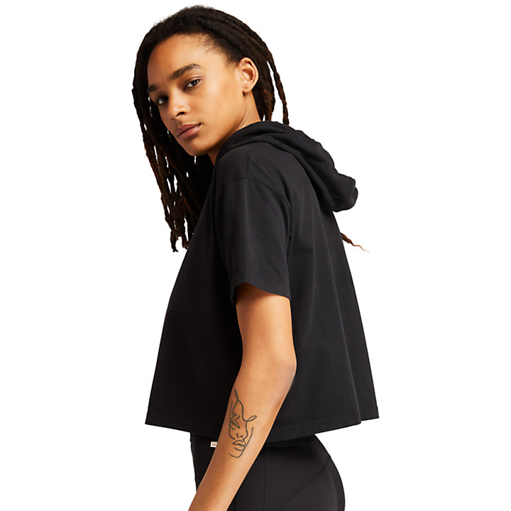 Camiseta con Capucha Outdoor Archive para Mujer en color negro-