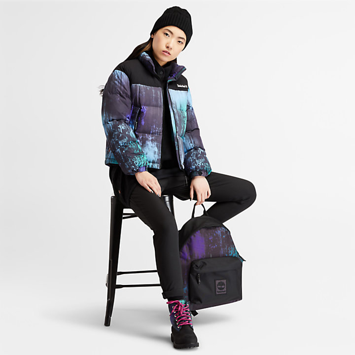 NL Sky Puffer Jacket for Women with Aurora Print-