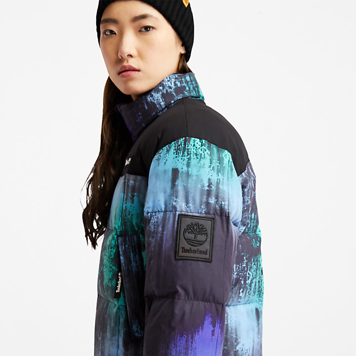 NL Sky Puffer Jacket for Women with Aurora Print-
