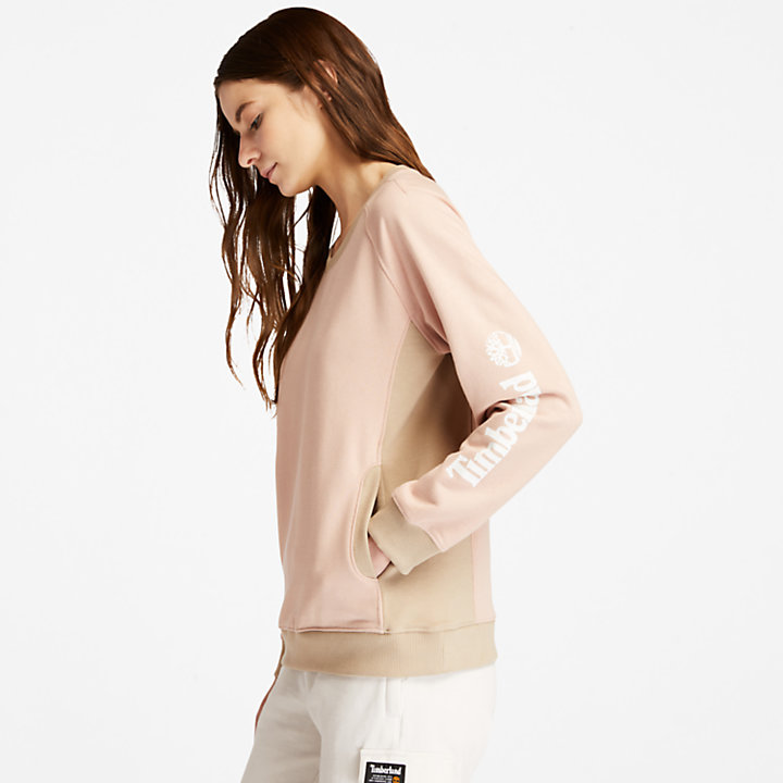Women's Crewneck Sweatshirt in Light Pink-