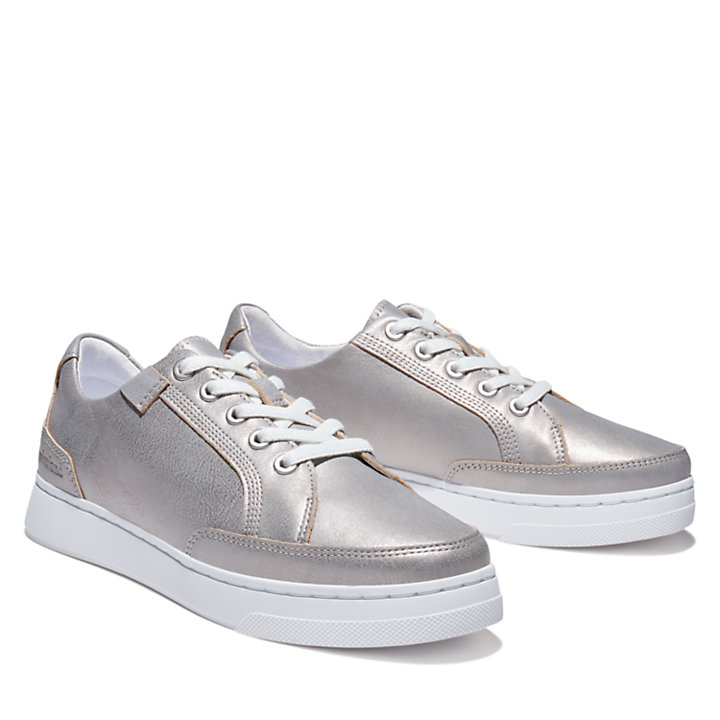 Atlanta Green Sneaker voor dames in zilver-
