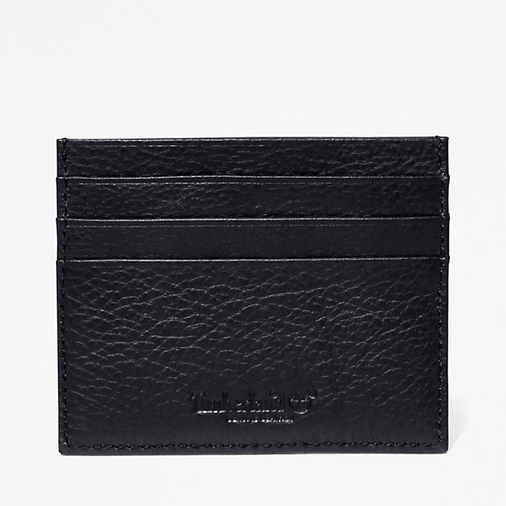 Leather Card Holder & Keyring Gift Set in Black-