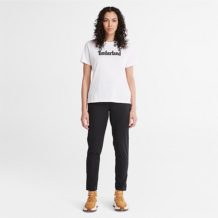 Water-Resistant Cropped Trousers for Women in Black