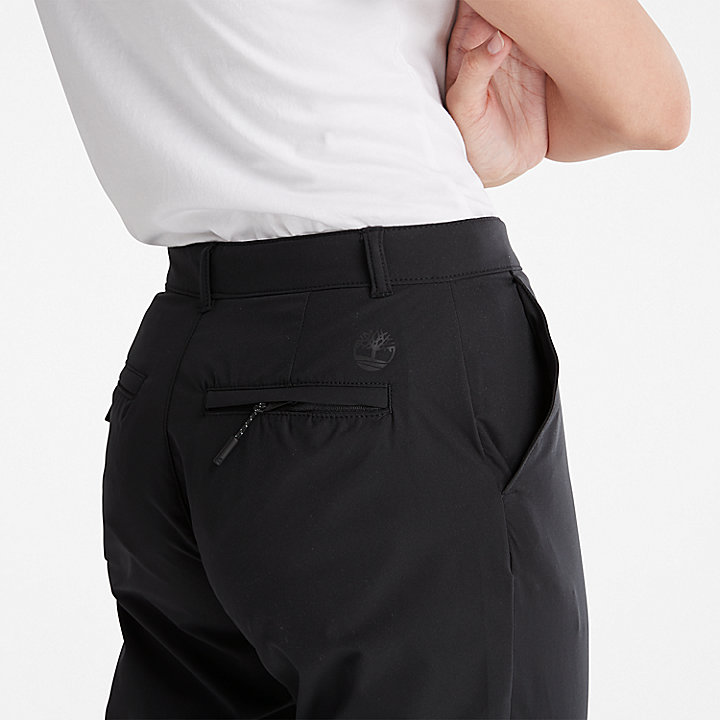 Waterbestendige cropped broek voor dames in zwart