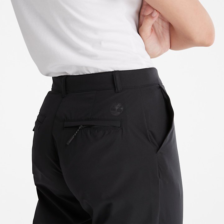 Waterbestendige cropped broek voor dames in zwart-