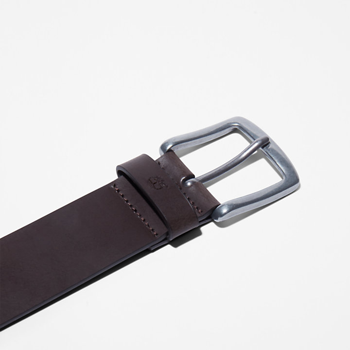 Casual Leather Belt for Men in Brown-