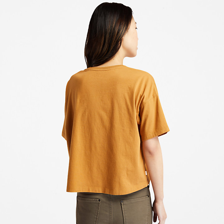 Progressive Utility Pocket T-Shirt for Women in Dark Yellow-