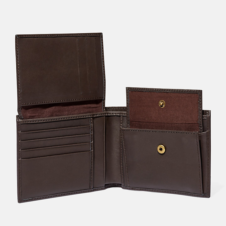 Kittery Trifold Brieftasche mit Münzfach aus Leder für Herren Braun-
