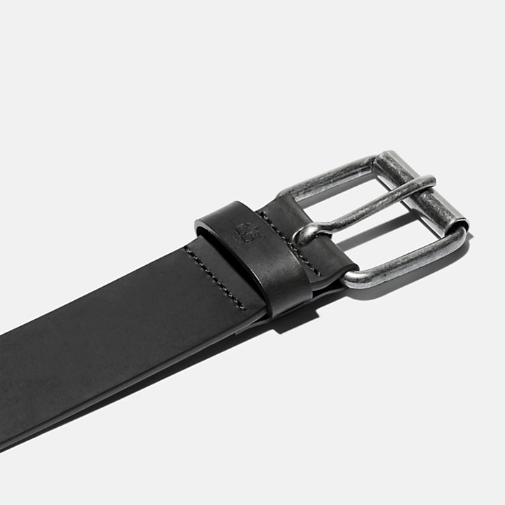 Leather Belt for Men in Black-