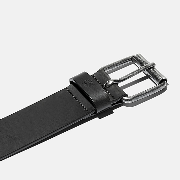 Cinturón de cuero para hombre en color negro