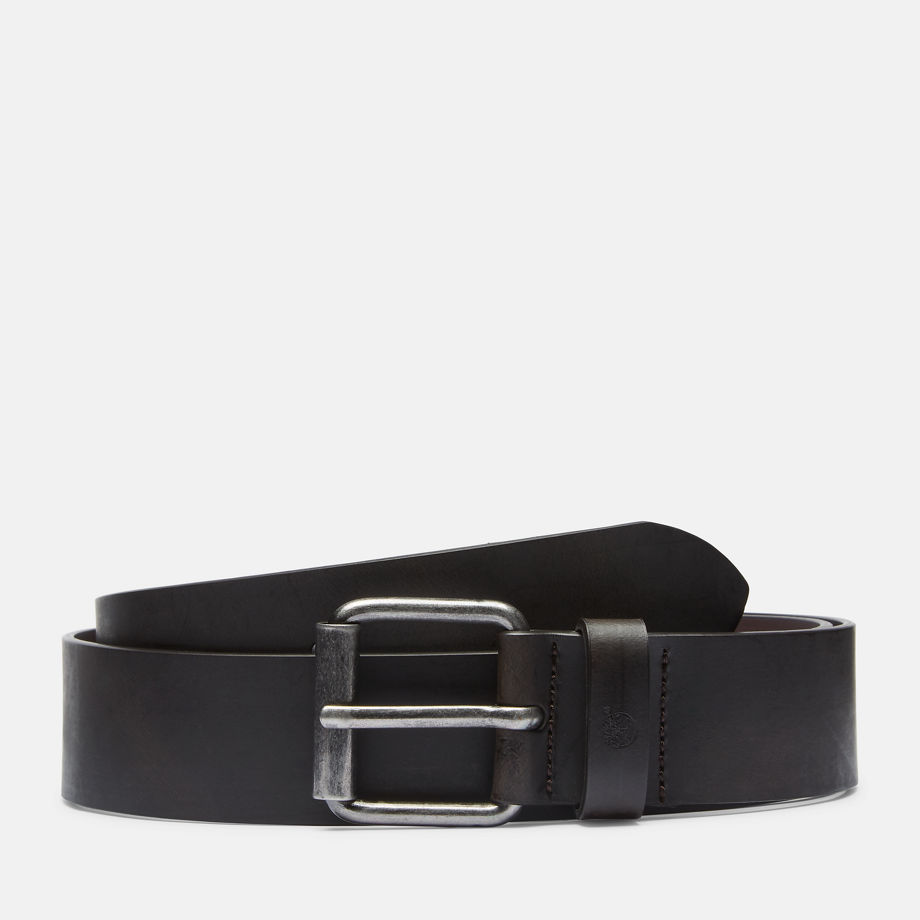 Timberland Leather Belt For Men In Dark Brown Brown