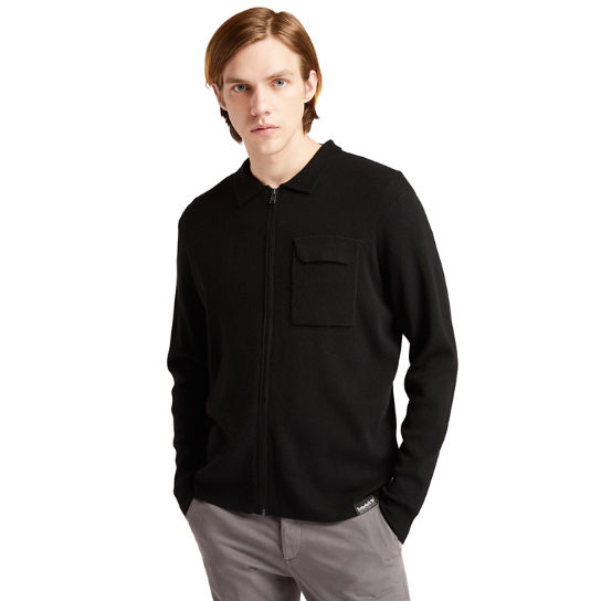Full-Zip Sweater voor heren in zwart | Timberland