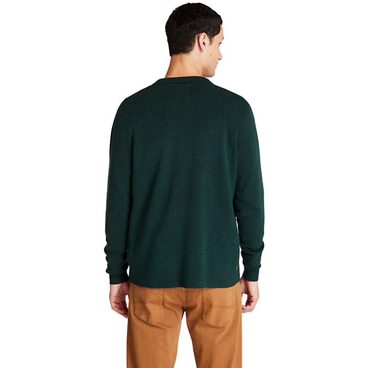 Full-Zip Sweater for Men in Green-