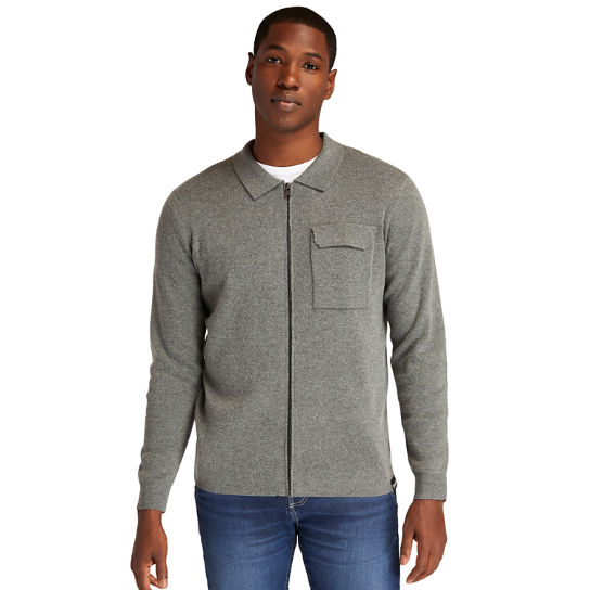 Full-Zip Sweater for Men in Dark Grey | Timberland