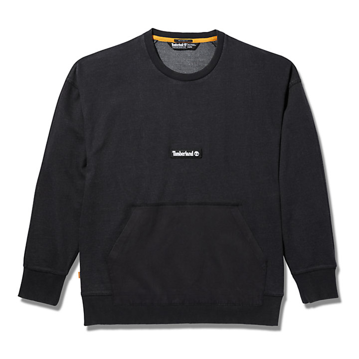 Stückgefärbtes Grafik-Sweatshirt für Herren in Schwarz-