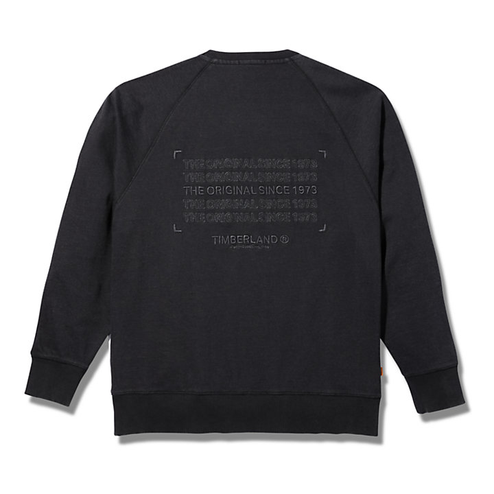 Stückgefärbtes Grafik-Sweatshirt für Herren in Schwarz-