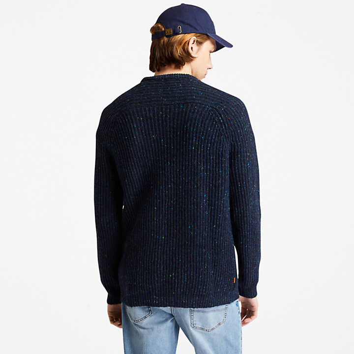Naps Yarn Sweater For Men in Navy-