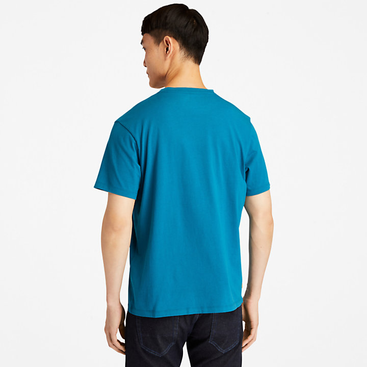 T-shirt da Uomo con Logo in Rilievo in verde acqua-