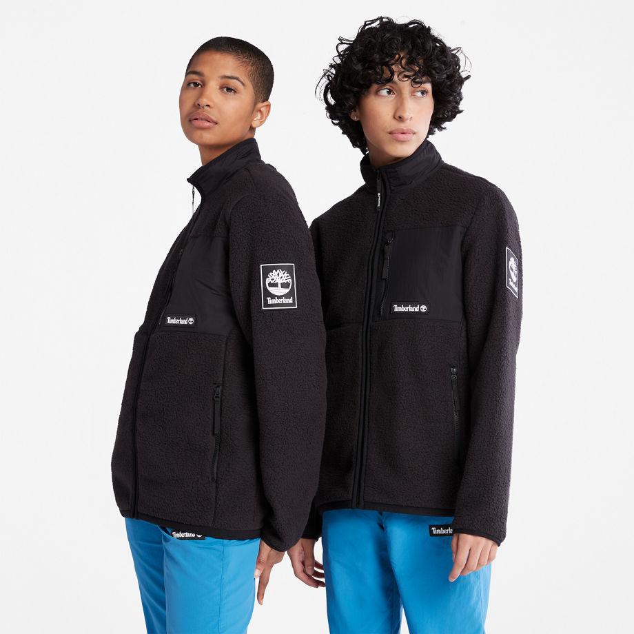 Timberland Outdoor Archive Fleece Jacket For Men In Black Black, Size M