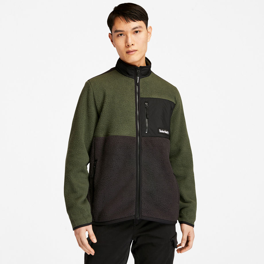 Timberland Outdoor Archive Fleece Jacket For Men In Dark Green Dark Green, Size XL
