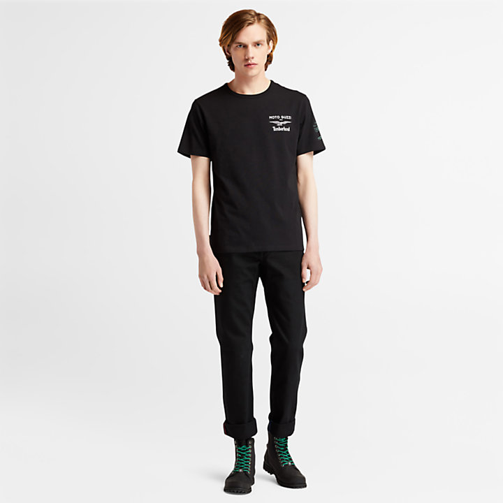T-shirt Moto Guzzi x Timberland® para Homem em preto-