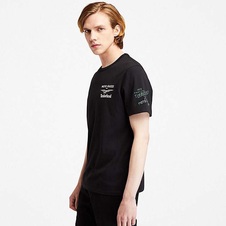 Moto Guzzi x Timberland® T-shirt voor heren in zwart