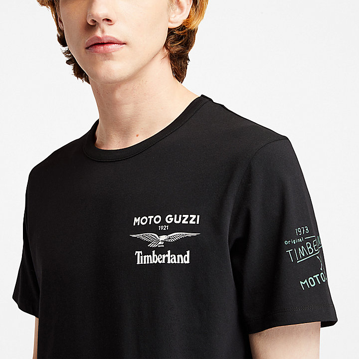 Moto Guzzi x Timberland® T-Shirt für Herren in Schwarz