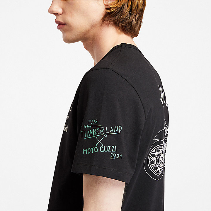Moto Guzzi x Timberland® T-shirt voor heren in zwart