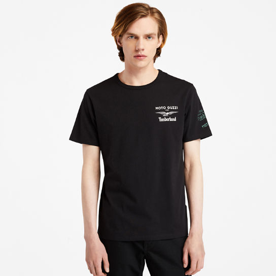 T-shirt Moto Guzzi x Timberland® pour homme en noir | Timberland