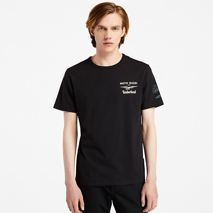 T-shirt Moto Guzzi x Timberland® pour homme en noir-