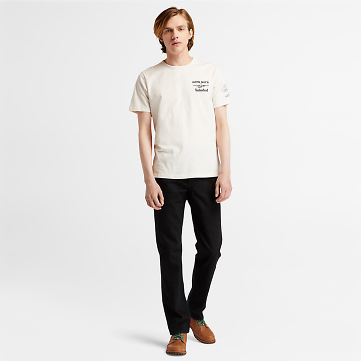 Moto Guzzi x Timberland® T-Shirt für Herren in Weiß-