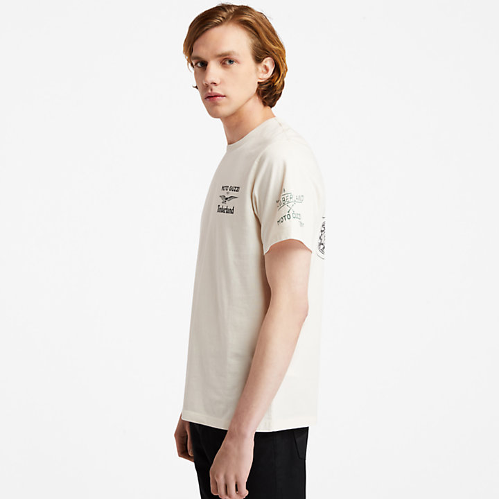 Moto Guzzi x Timberland® T-Shirt für Herren in Weiß-