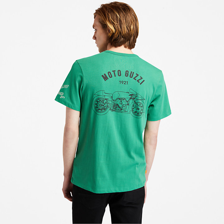 T-shirt Moto Guzzi x Timberland® para Homem em verde-