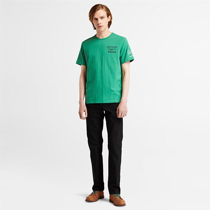 T-shirt Moto Guzzi x Timberland® para Homem em verde-