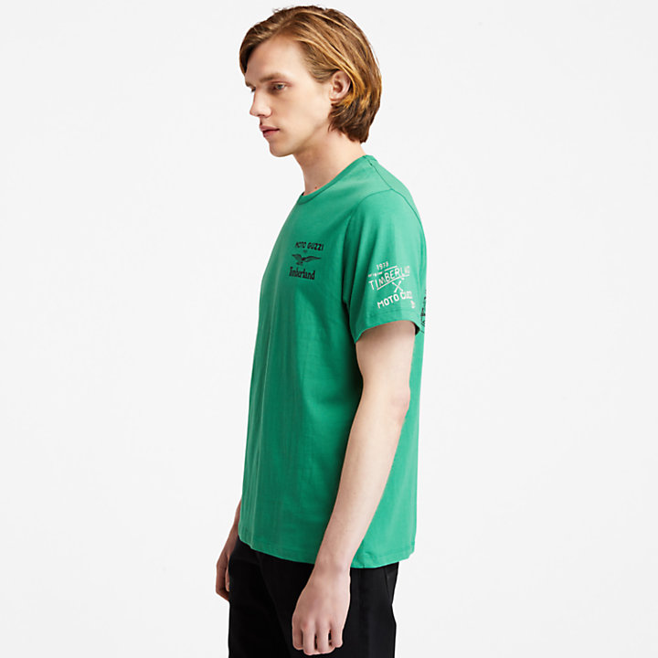 Moto Guzzi x Timberland® T-shirt voor heren in groen-