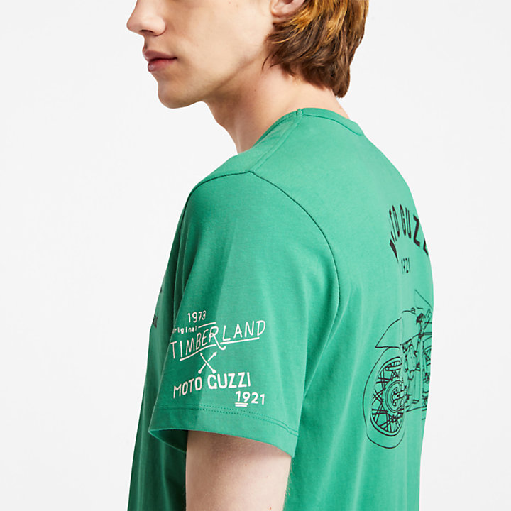 Camiseta Moto Guzzi x Timberland® para Hombre en verde-