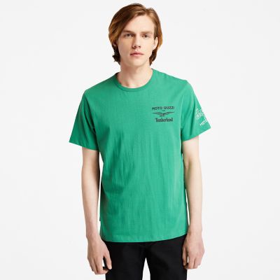 T-shirt Moto Guzzi x Timberland® pour homme en vert | Timberland