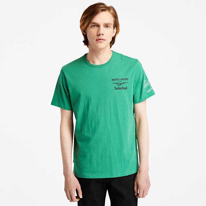 T-shirt da Uomo Moto Guzzi x Timberland® in verde-