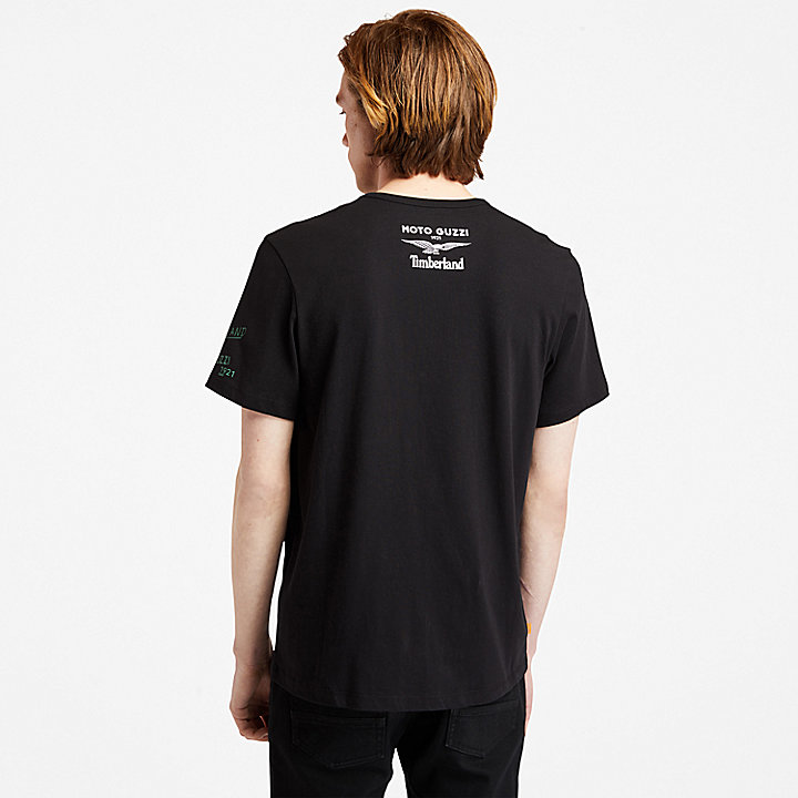 Moto Guzzi x Timberland® Photo T-shirt for Men in Black