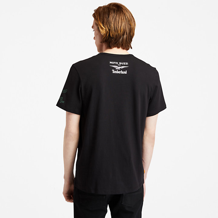 T-shirt com Fotografia Moto Guzzi x Timberland® para Homem em preto-