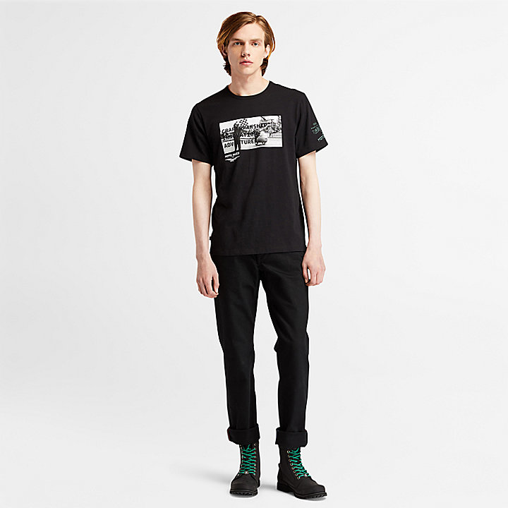 T-shirt com Fotografia Moto Guzzi x Timberland® para Homem em preto