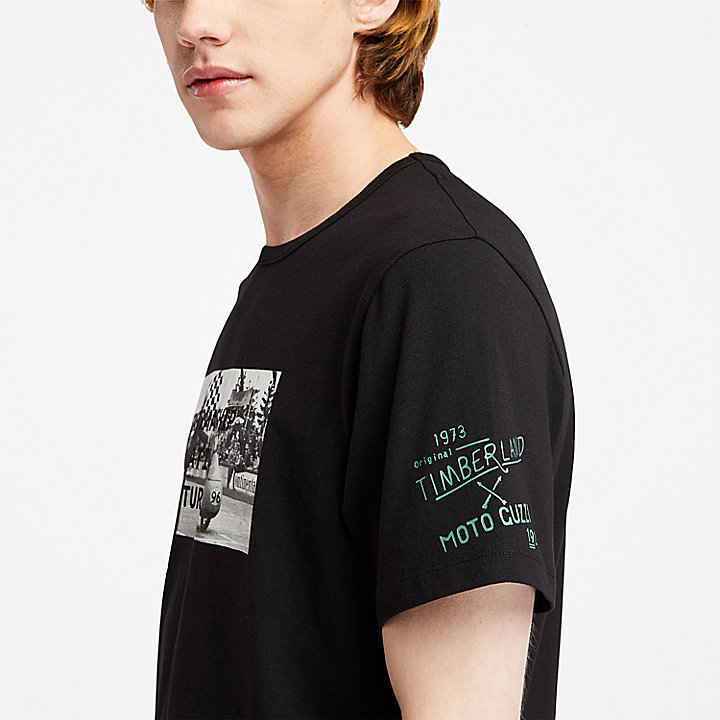Moto Guzzi x Timberland® Photo T-shirt for Men in Black