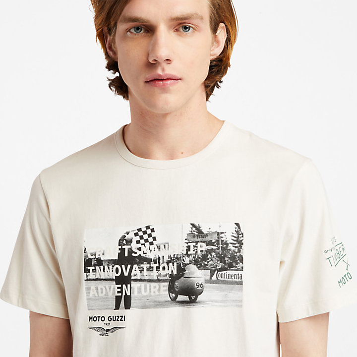 Moto Guzzi x Timberland® Photo T-shirt for Men in White-