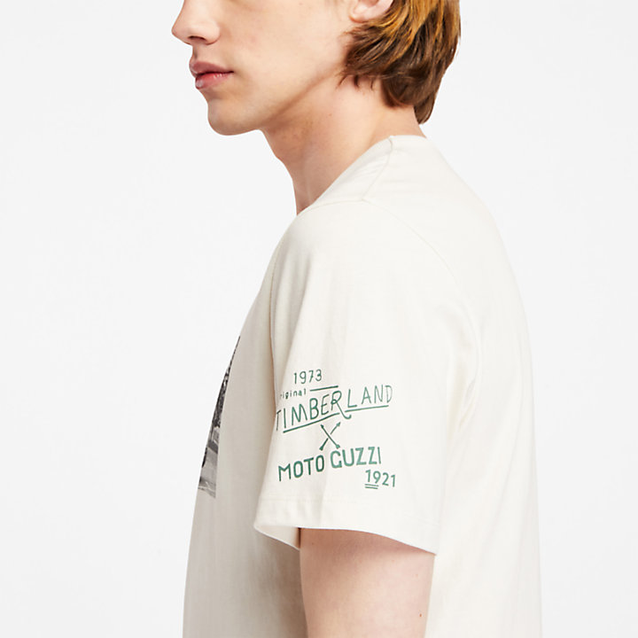 T-shirt photo Moto Guzzi x Timberland® pour homme en blanc-
