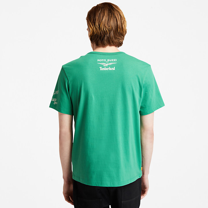 Camiseta Photo Moto Guzzi x Timberland® para Hombre en verde-