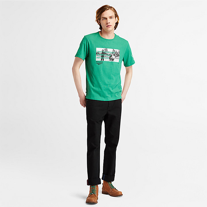 T-shirt com Fotografia Moto Guzzi x Timberland® para Homem em verde