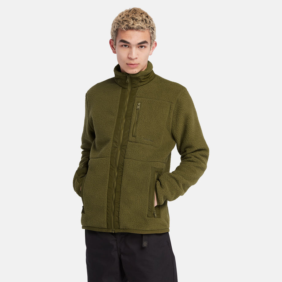 Timberland High-pile Fleece For Men In Green Green, Size XXL