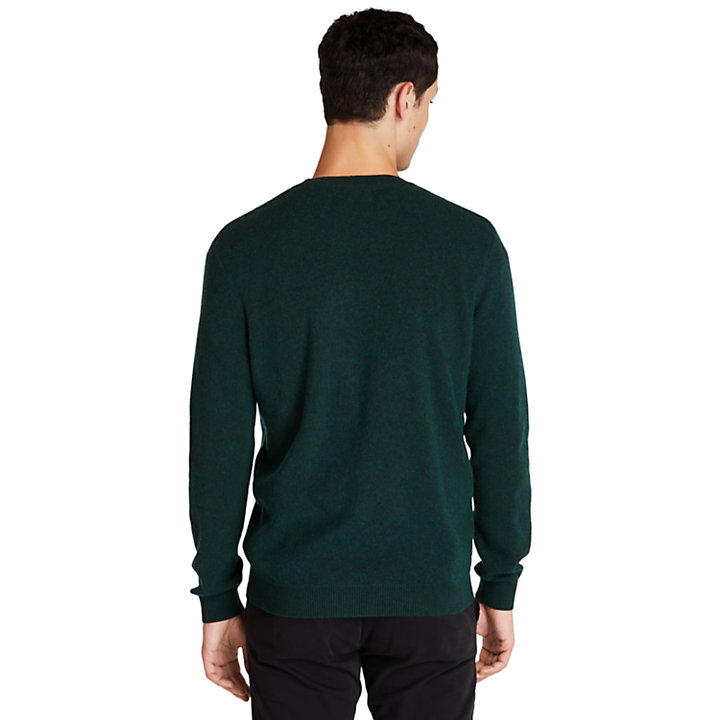 Maglione Girocollo da Uomo con Tasca in verde-
