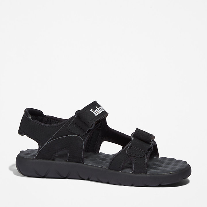 Perkins Row Double-strap Sandal for Youth in Black-
