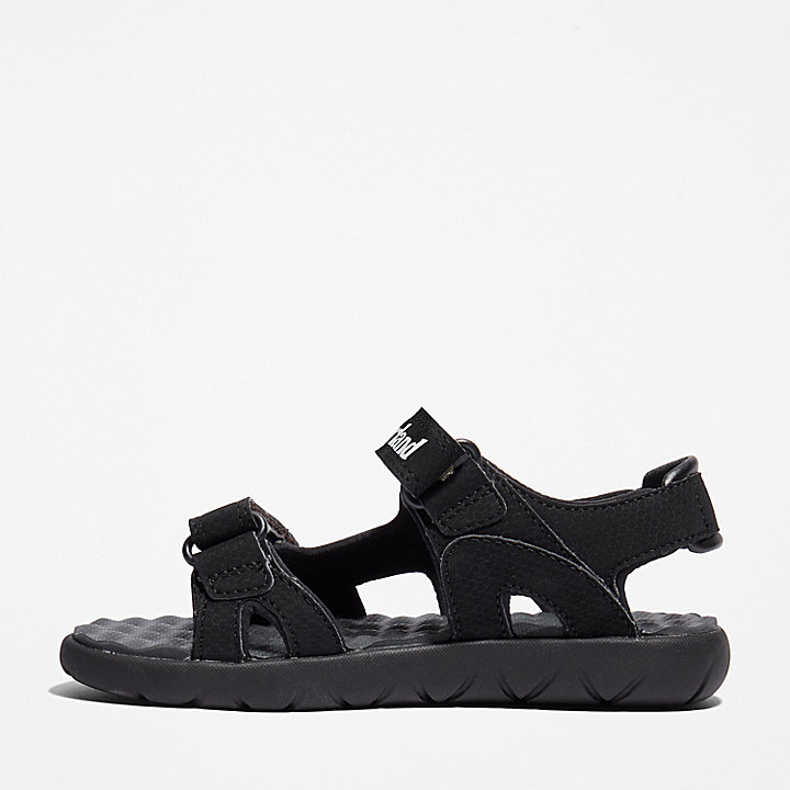 Perkins Row Double-strap Sandal for Youth in Black